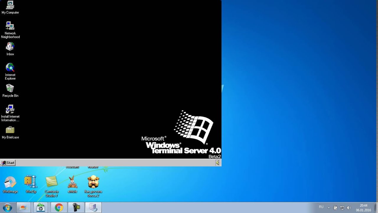 Microsoft Hydra (Windows NT 4.0 Terminal Server Beta 2) Build 373 на Microsoft Virtual PC 2007