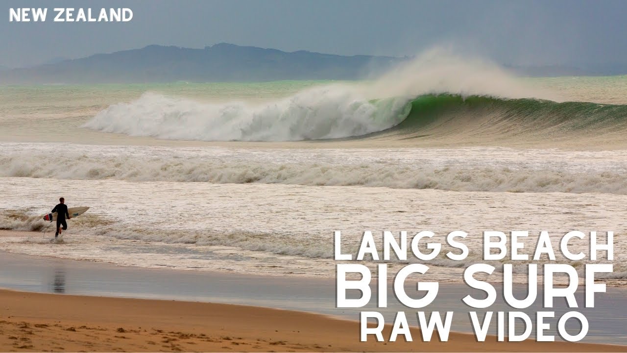 Langs Beach BIG surf May 2021 RAW VIDEO