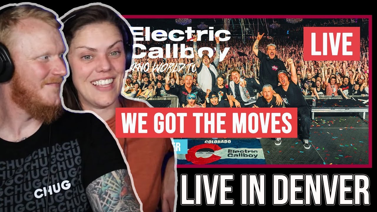 COUPLE React to Electric Callboy - WE GOT THE MOVES LIVE in Denver | OFFICE BLOKE DAVE