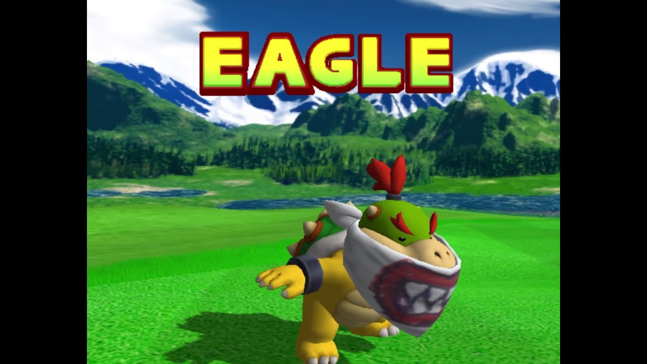 Mario Golf Toadstool Tour: Cheep Cheep Falls Stroke Play (-21/51) Star Bowser Jr. BACK TEES