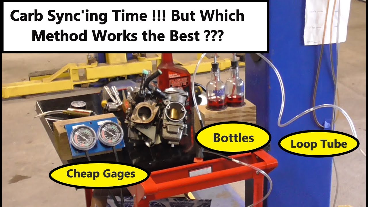 Motorcycle Carb Sync'ing Time!  But which method works the best (Gages, Bottles, or Loop Tube) ?!?!