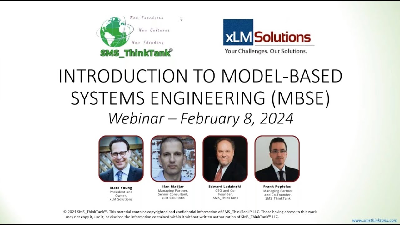 Introduction to Model Based Systems Engineering (MBSE)