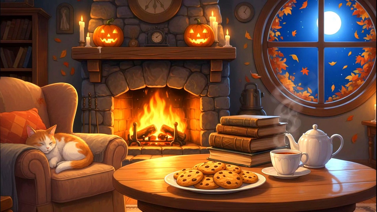 Rain Sounds & Cozy Cabin Fireplace 🔥🌧️ Soft Lofi Music for Study, Focus & Relax