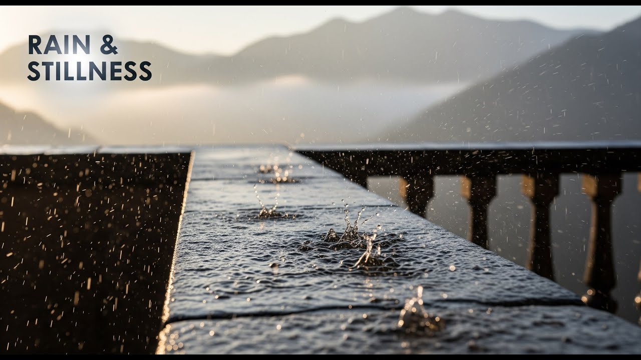 🌧️ Rain on a Mountain Monastery Balcony | Peaceful Ambience for Deep Sleep, Meditation & Relaxation