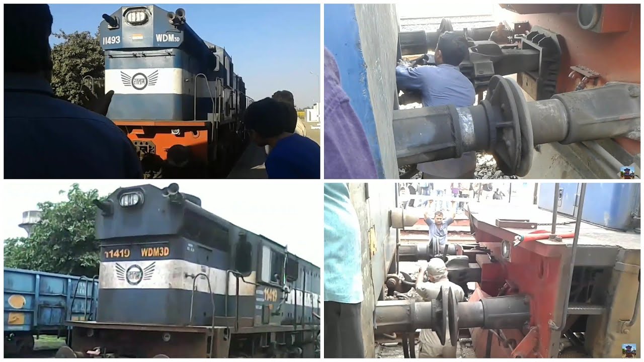 [3 in 1] Coupling of loco WDM 3D with Passenger trains compilation video : Indian Railways