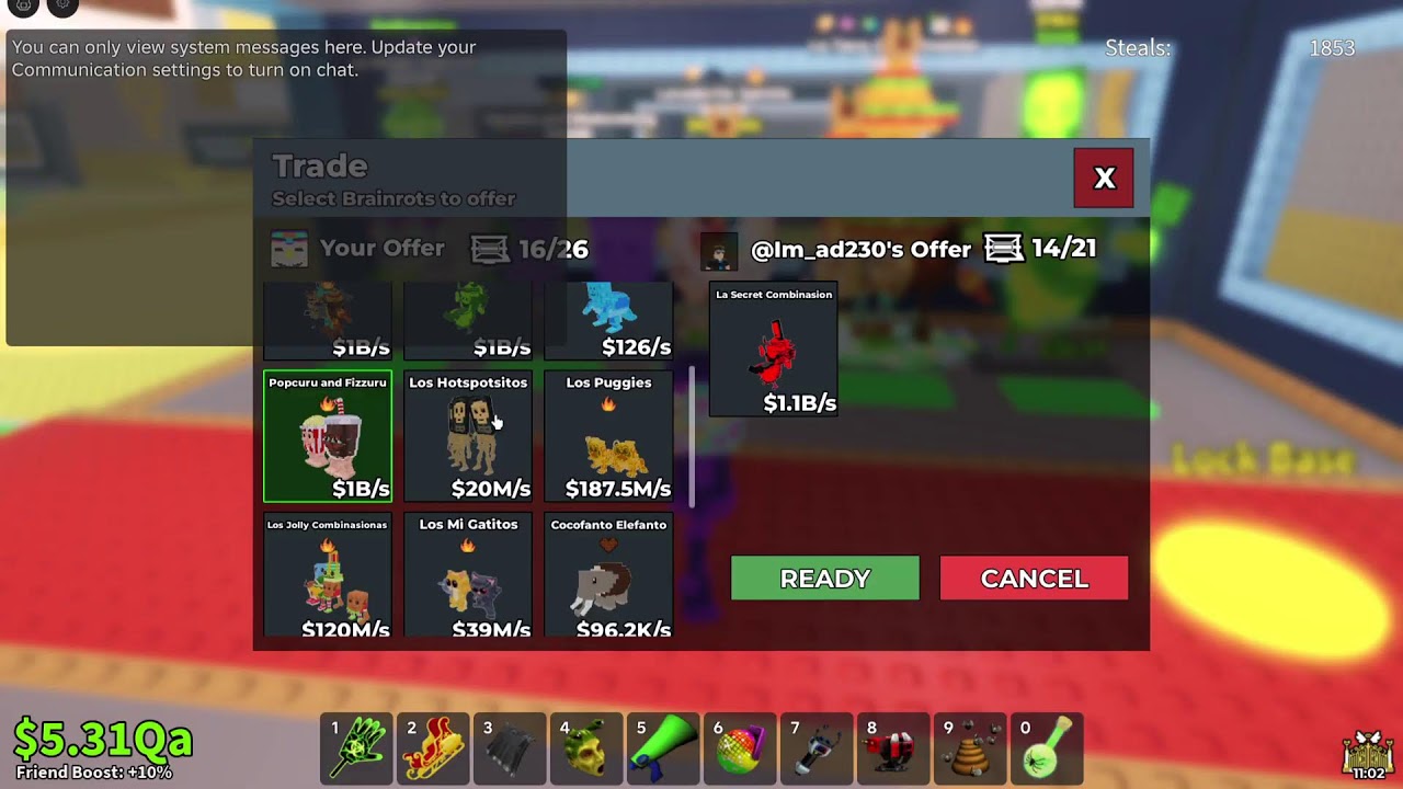 Live Steal A Brainrot Recherche Dragon