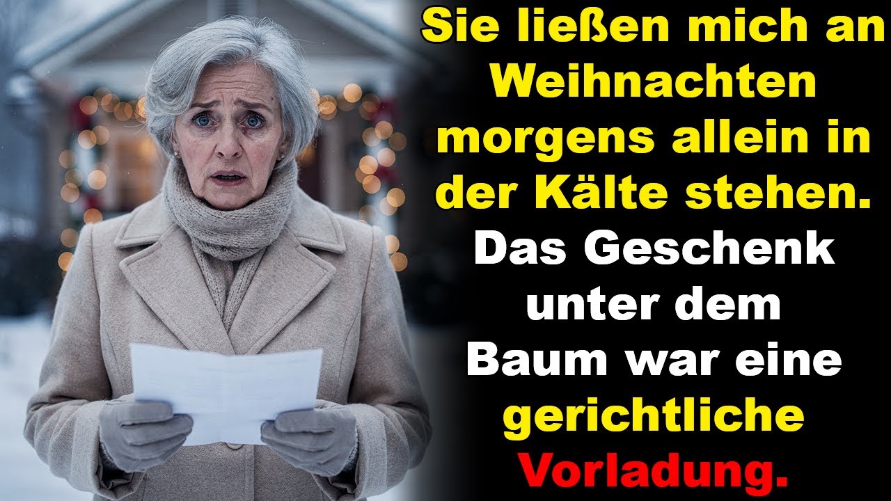 An Weihnachten ließen sie mich frierend allein – unter dem Baum lag die Vorladung.