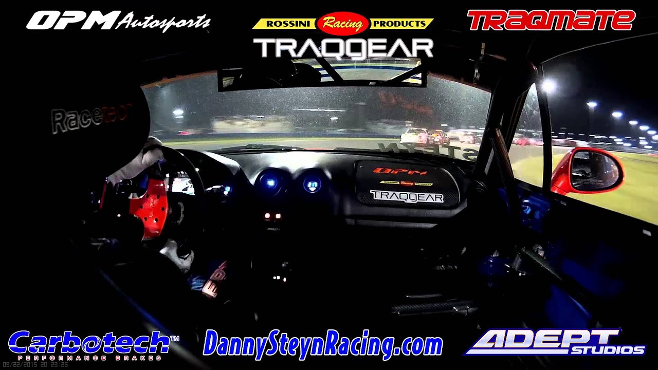 2015 SCCA Runoffs Spec Miata Q2 Daytona Under the Lights - Danny Steyn