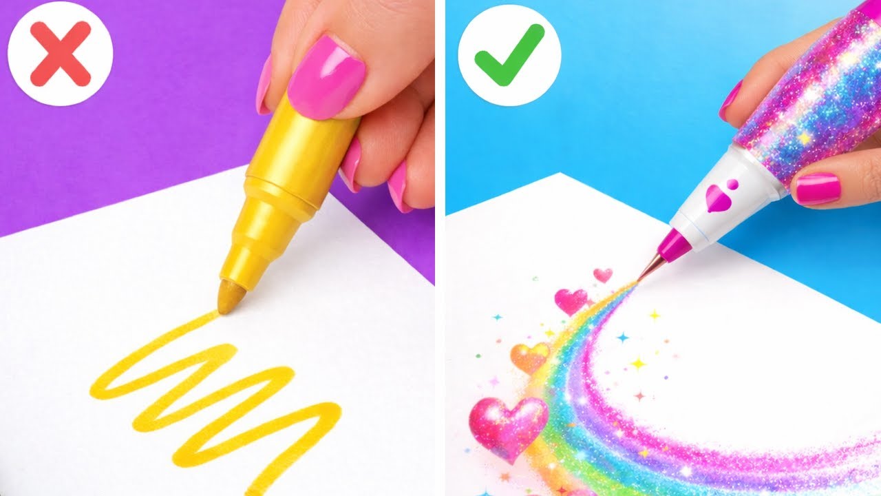 OKUL SANAT TÜYOLARI 🎒🎨 123 GO! GOLD'dan Zekice Sanat Fikirleri ve Okul Hayatı Hileleri