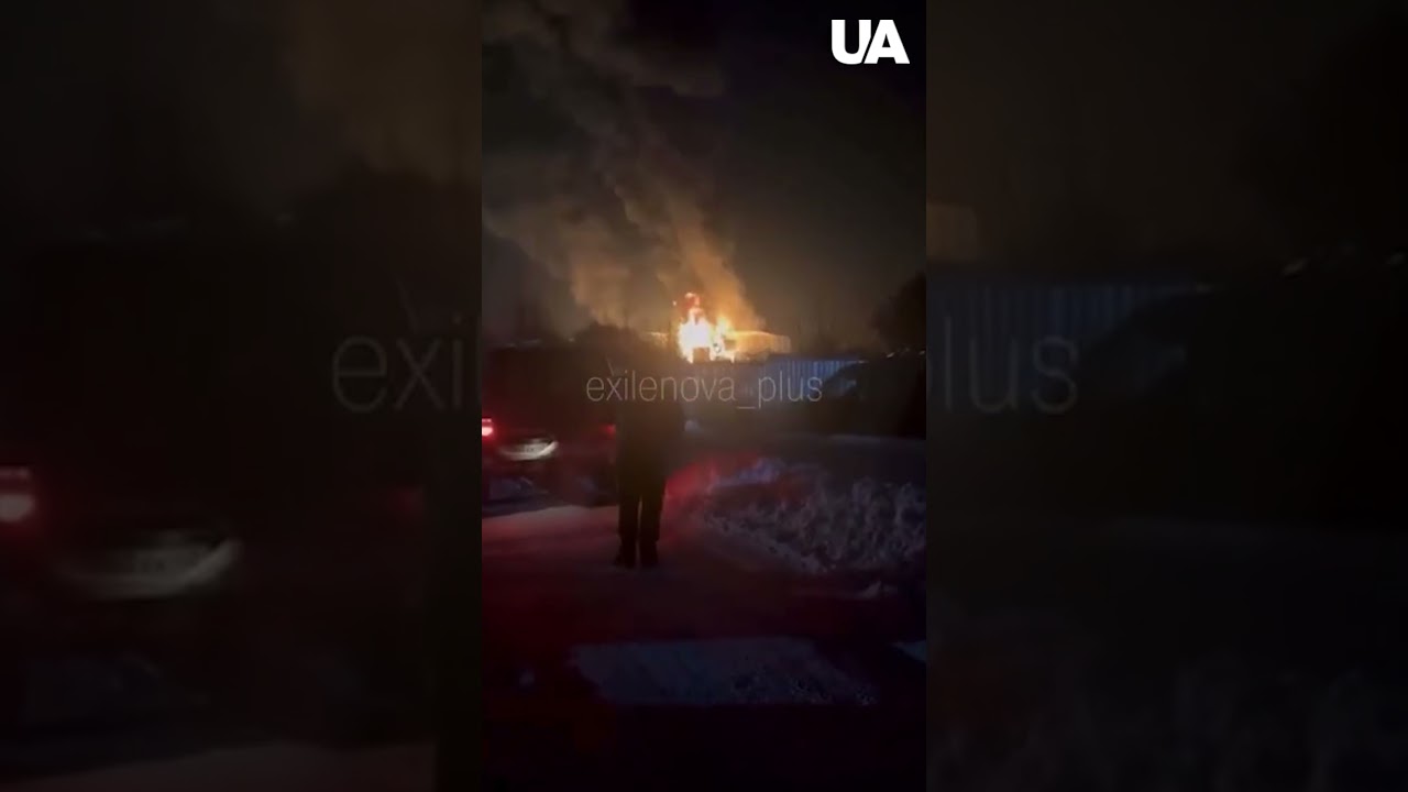 RUSSIANS ARE EVACUATING! Oil depot in Pskov burns after Ukrainian Security Service strike #shorts