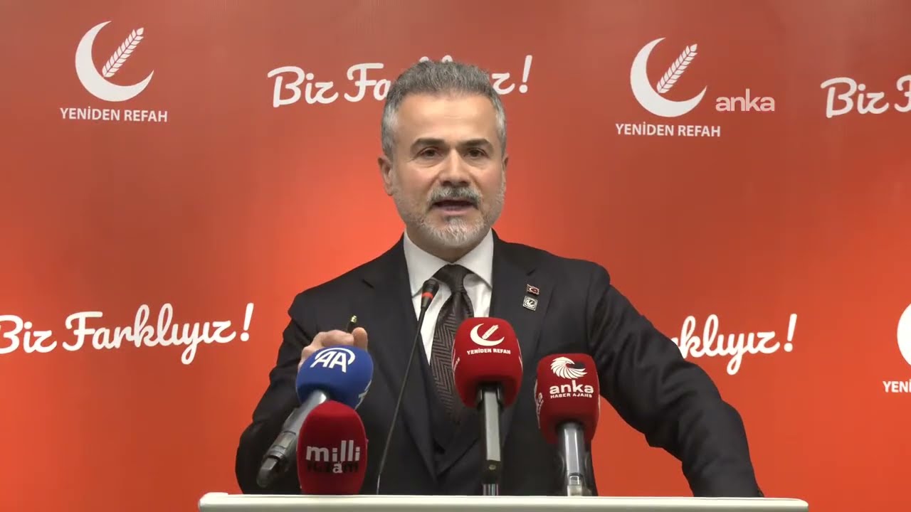 Yeniden Refah Partisi Genel Başkan Yardımcısı Suat Kılıç, basın açıklaması yapıyor /Ankara #Canlı