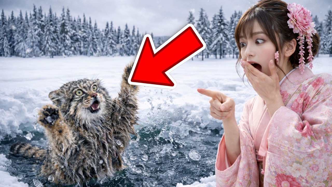 氷の落とし穴から救出したマヌルネコ…涙なしでは見られない感動の物語