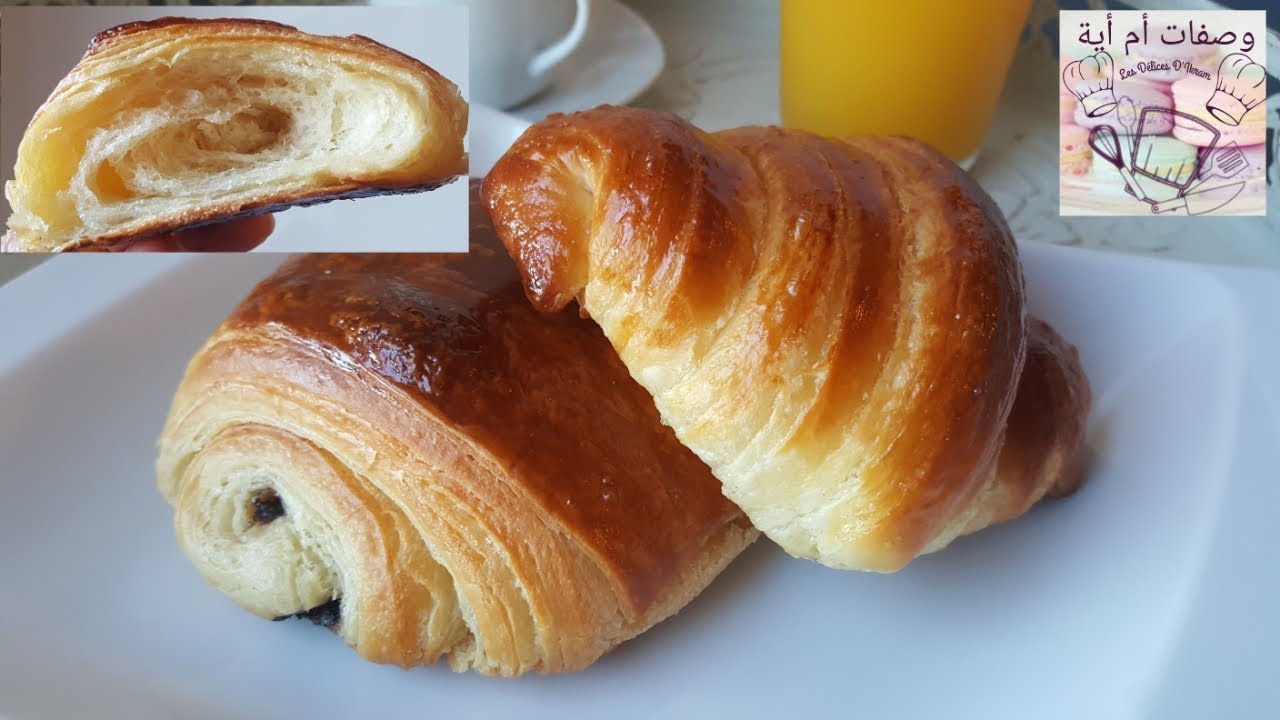 كرواصون مورق بطريقة المخبزات الفرنسية/ pâte à croissants