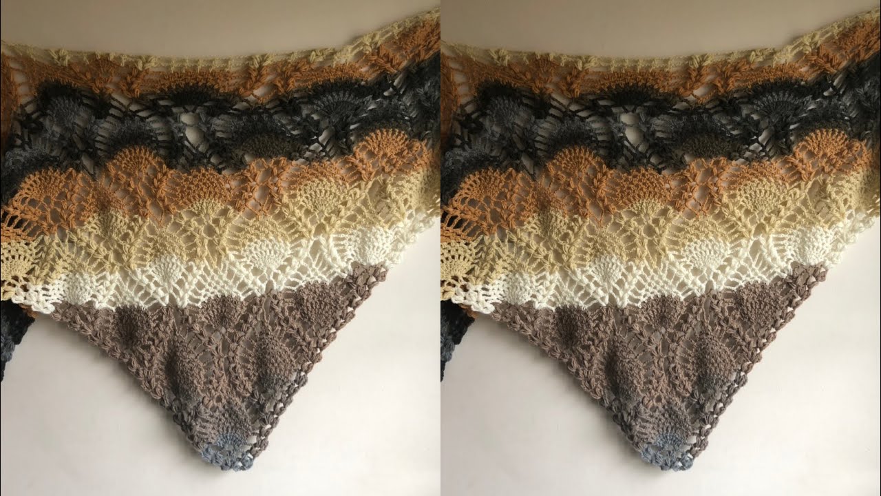 Châle point ananas: modèle 1 ( partie 1)