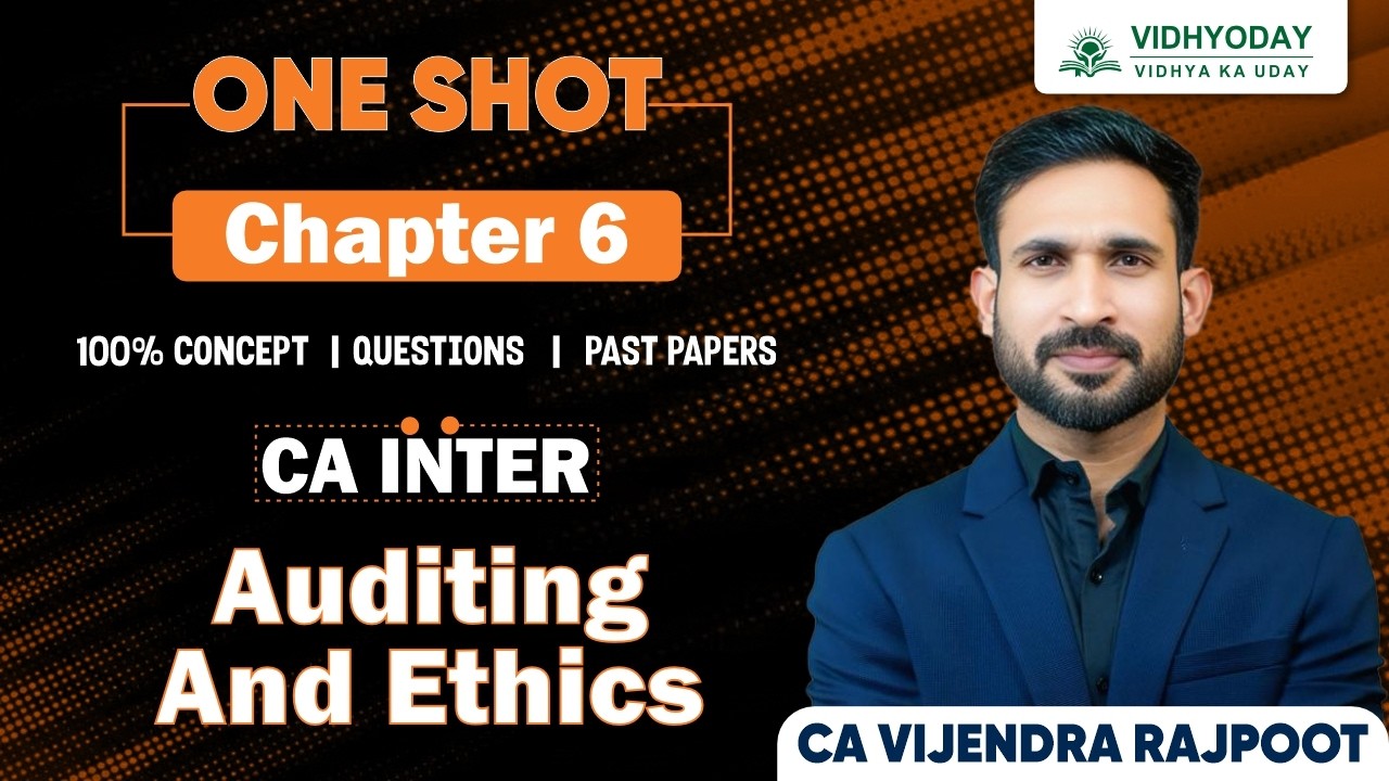 Chapter-6 | Auditing and Ethics | ZIDD Revision | CA Inter May 2026 | CA Vijendra Rajput