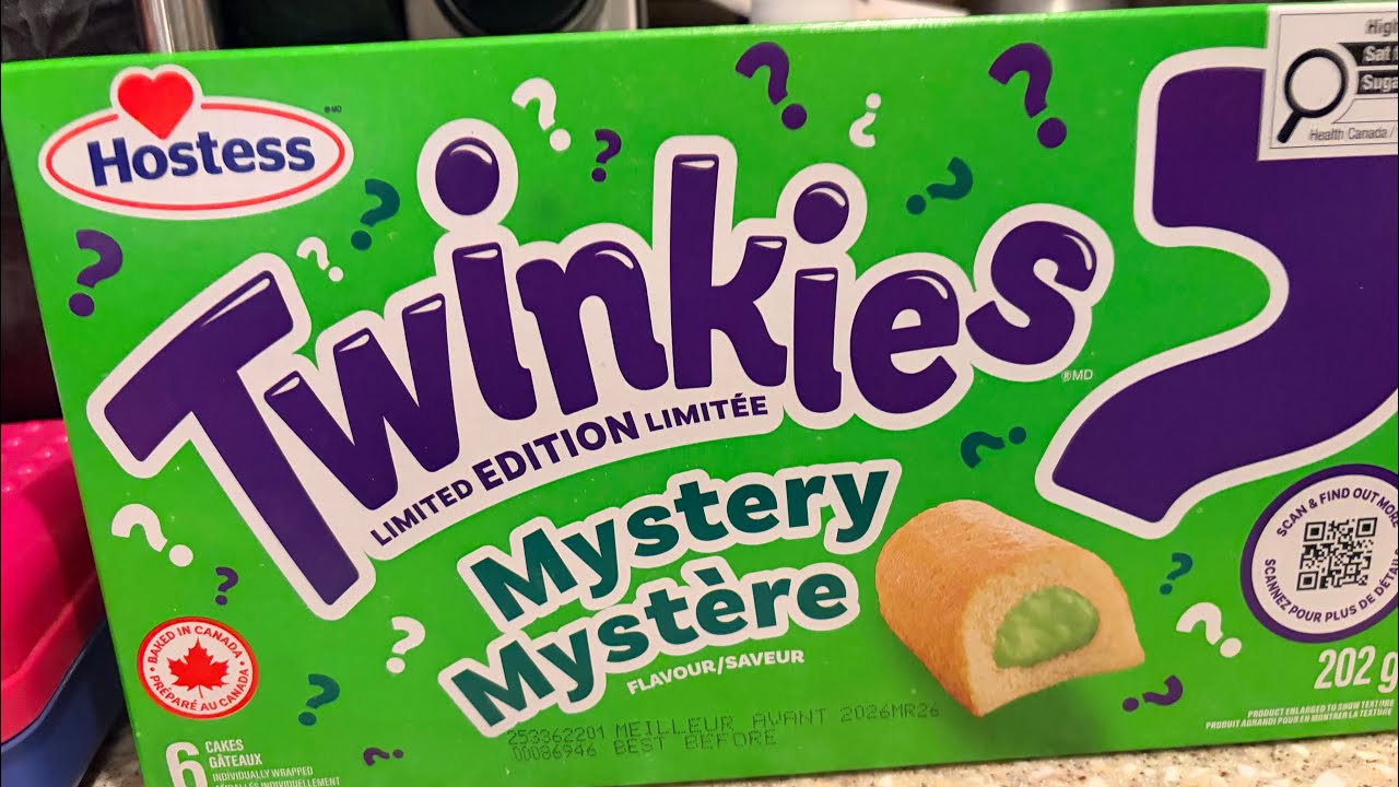 Testing out the new mystery flavour twinkies 