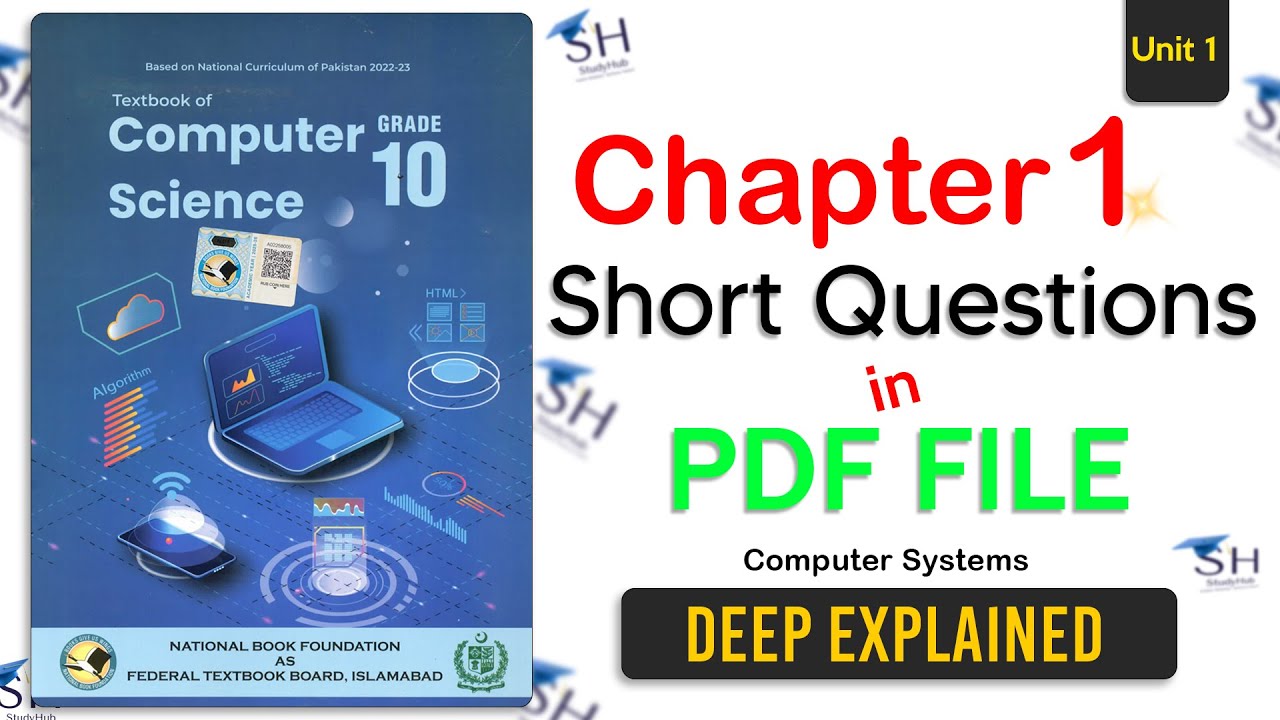 Class 10 Computer Science | Chapter 1 | Short Questions | Explained and Answers in PDF File.!