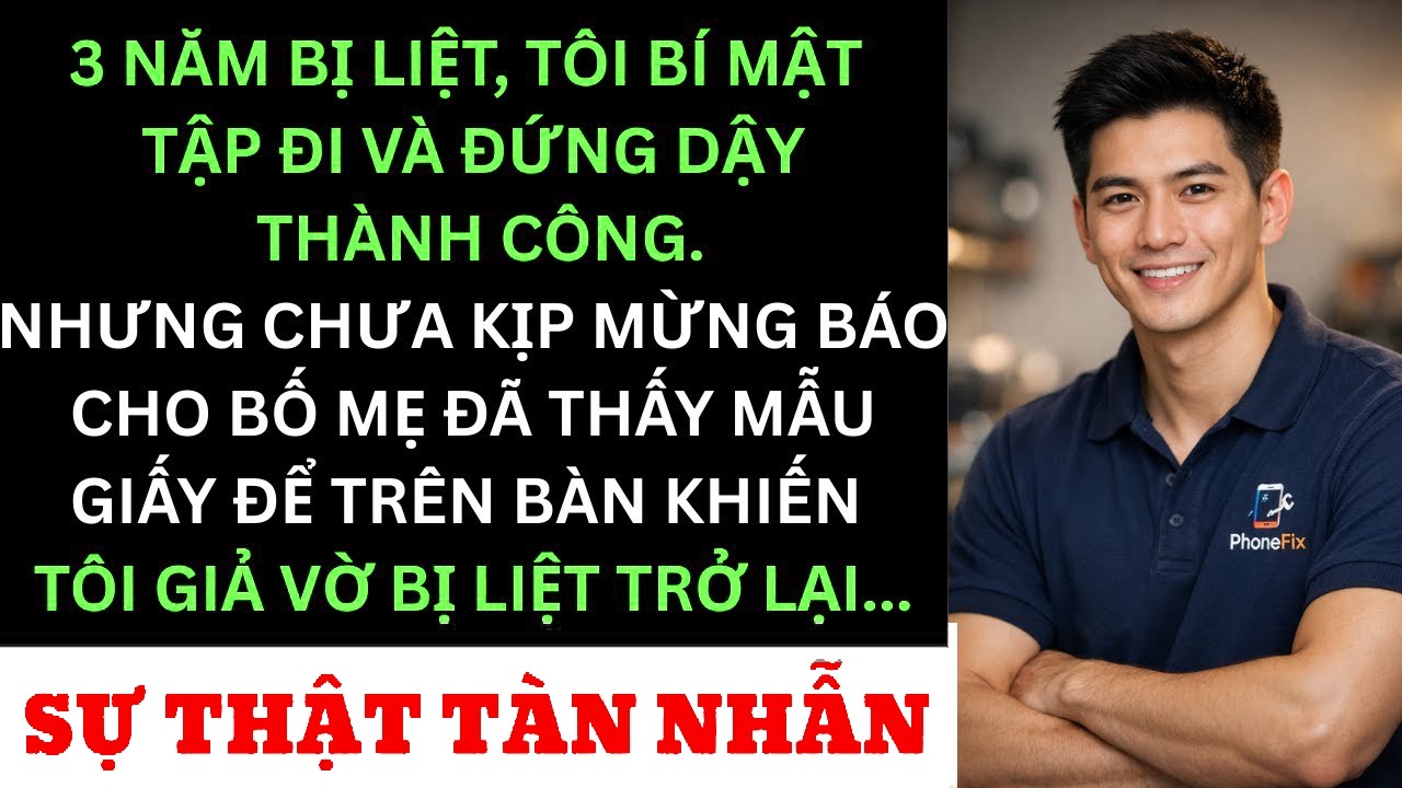 3 Năm Bị Liệt Tôi Bí Mật Tập Đi Và Đứng Dậy—Chưa Kịp Mừng Thì Thấy Tờ Giấy Cảnh Báo Nên Lại Giả Li