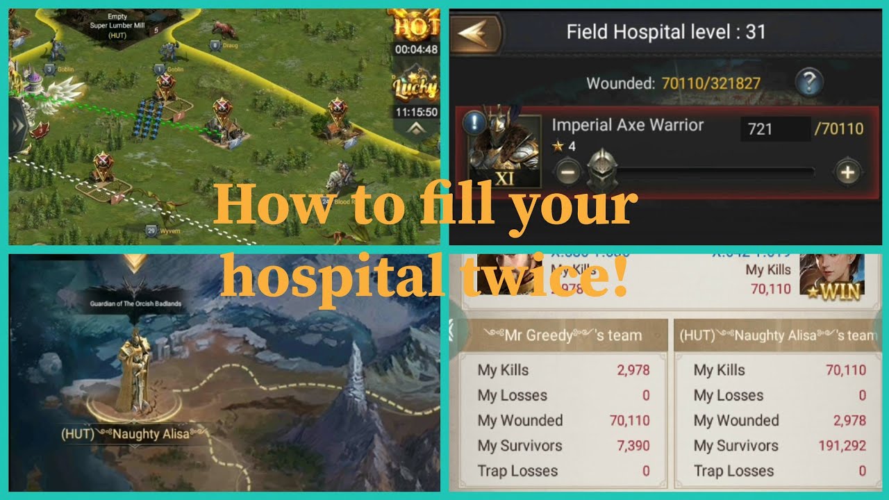 Rise of the kings| How to fill your hospital twice