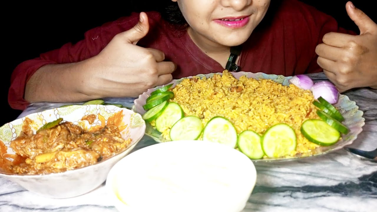 Full Plate Chicken Curry & Rice Mukbang 😍 | Desi Khana Eating Show | Satisfying Food ASMR