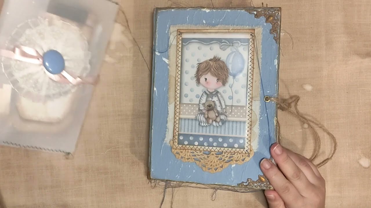 🧿 Baby Boy 🧿 Junk Journal Flip Through ~ Stamperia little boy papers