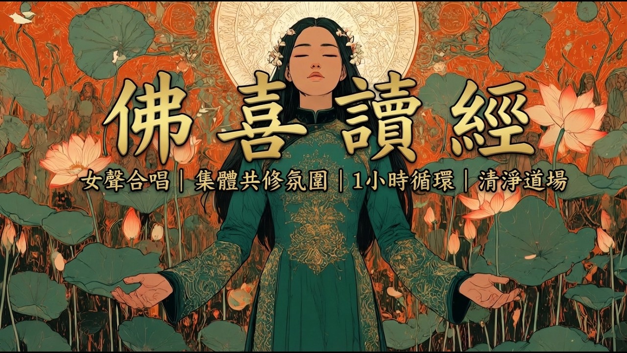 1 Hour Joyful Buddhist Chanting | Calm Worship & Inner Peace佛经吟诵｜女声合唱 共修氛围｜1小时循环 静心安住