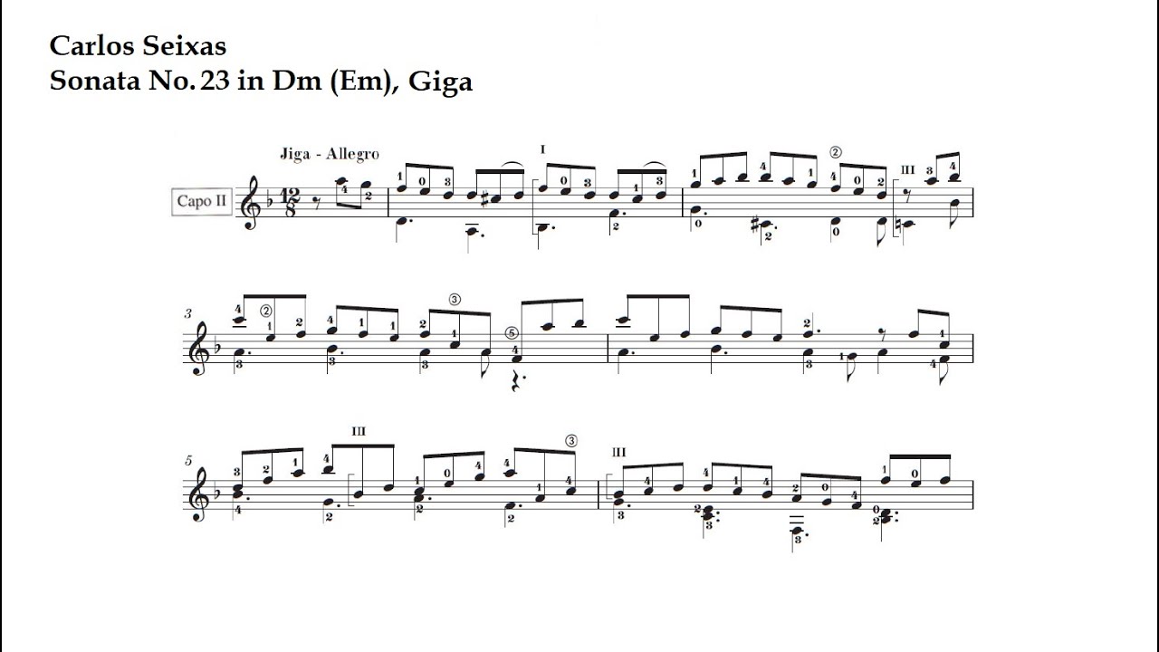 Carlos Seixas. Sonata N23, Giga (Capo II)