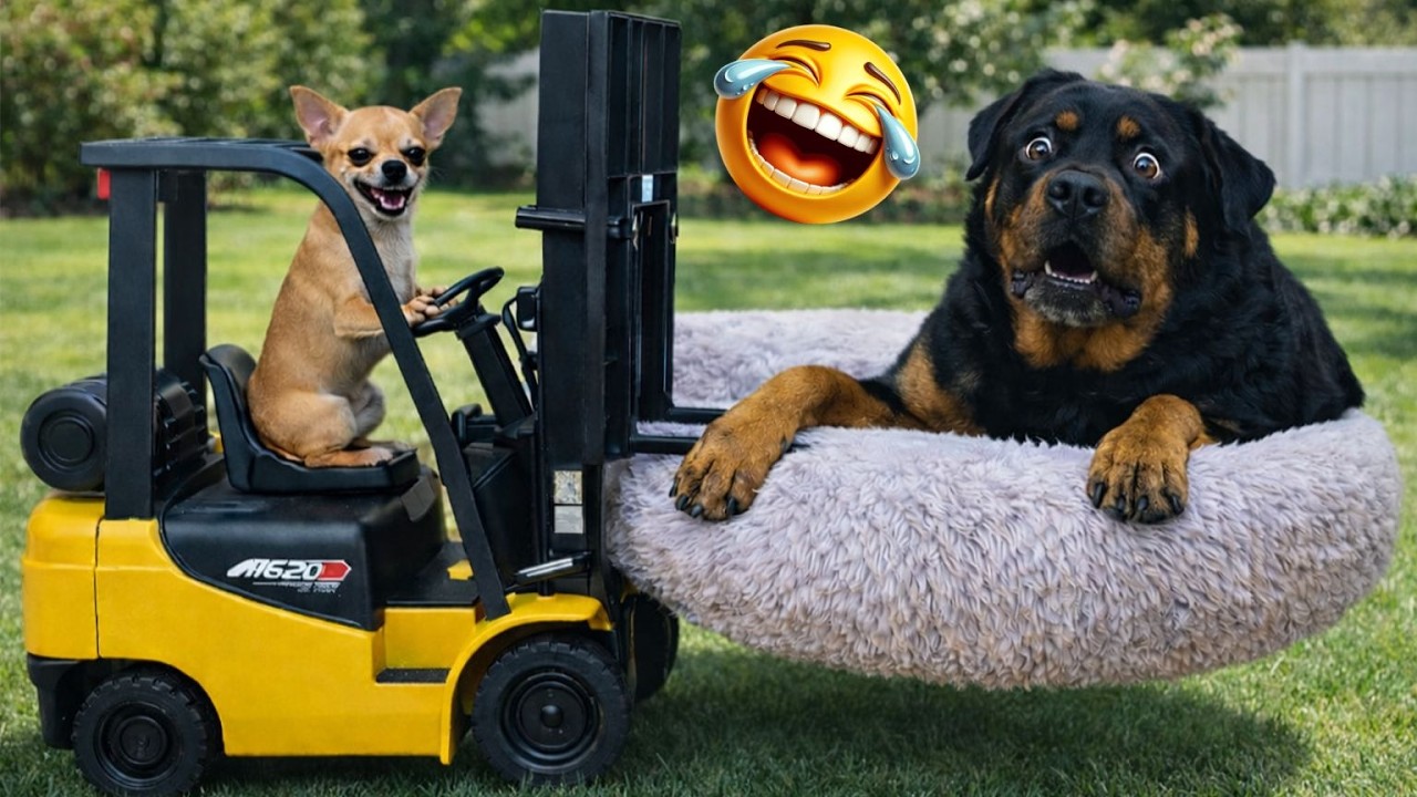 Chihuahua vs Rottweiler | The Funniest Friendship 🤣❤️