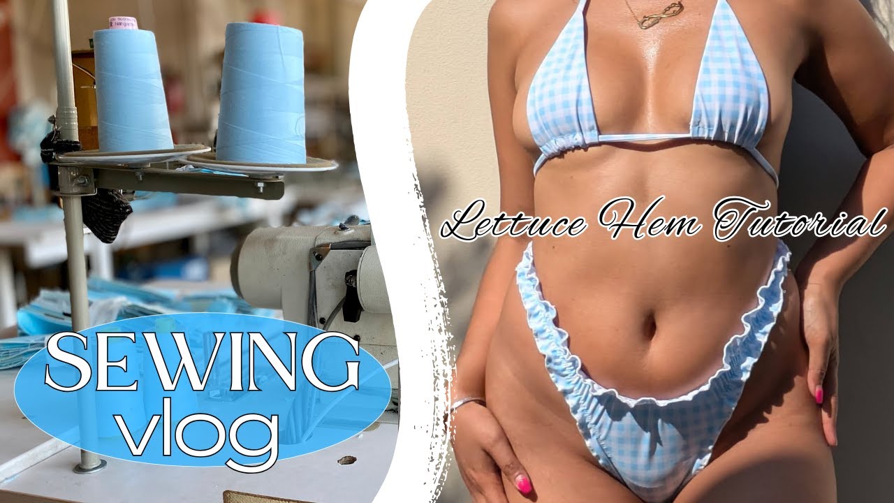How to Sew a Lettuce Hem Bikini Bottom | DIY Swimwear Tutorial