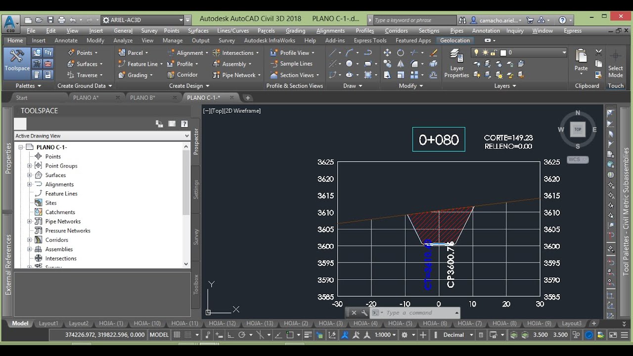 01 CORRECCIÓN A LAS VISTAS DE SECCIONES TRANSVERSALES EN AUTOCAD CIVIL 3D 2018