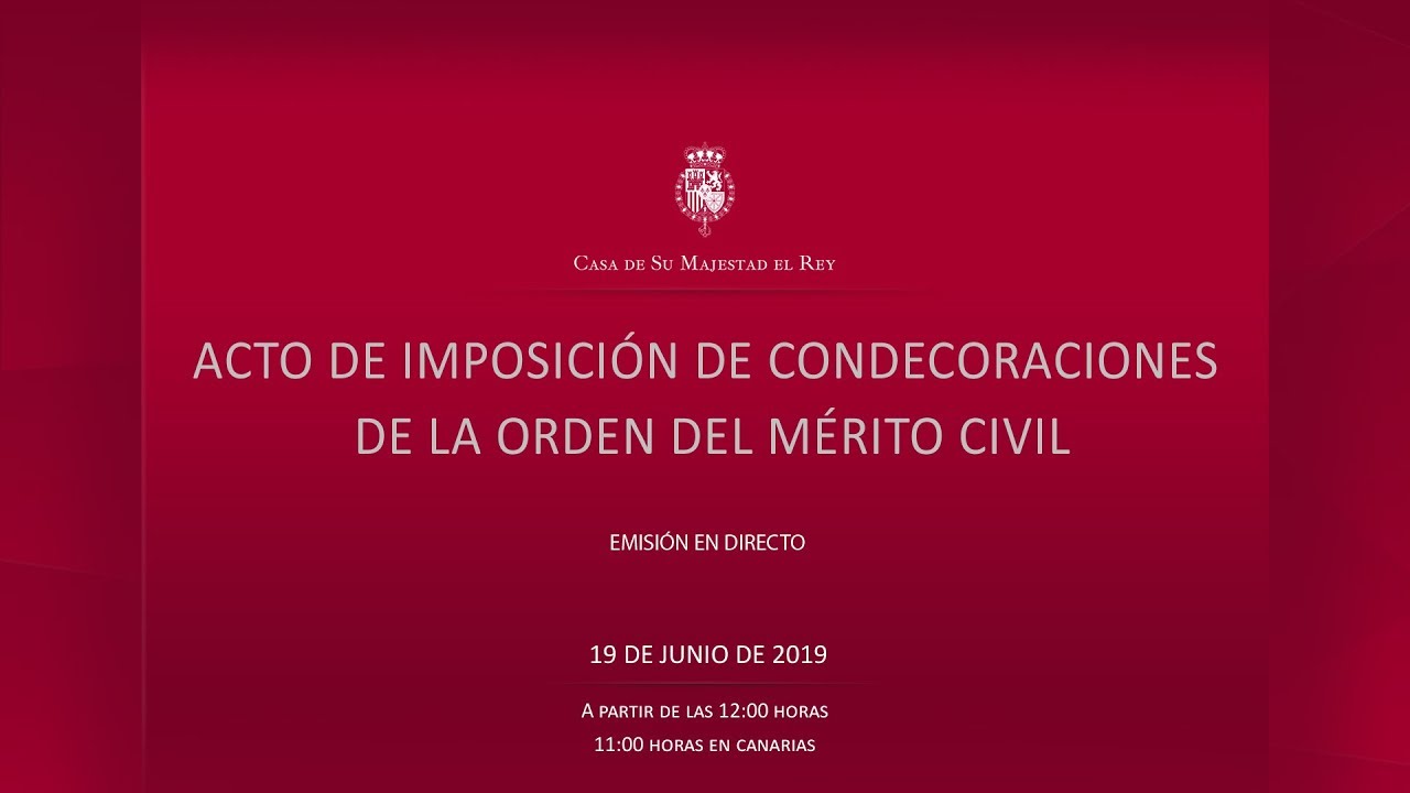 ACTO DE IMPOSICIÓN DE CONDECORACIONES DE LA ORDEN DEL MÉRITO CIVIL