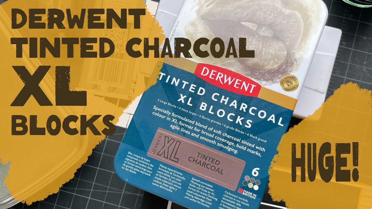 Testing out Derwent Tinted Charcoal XL Blocks