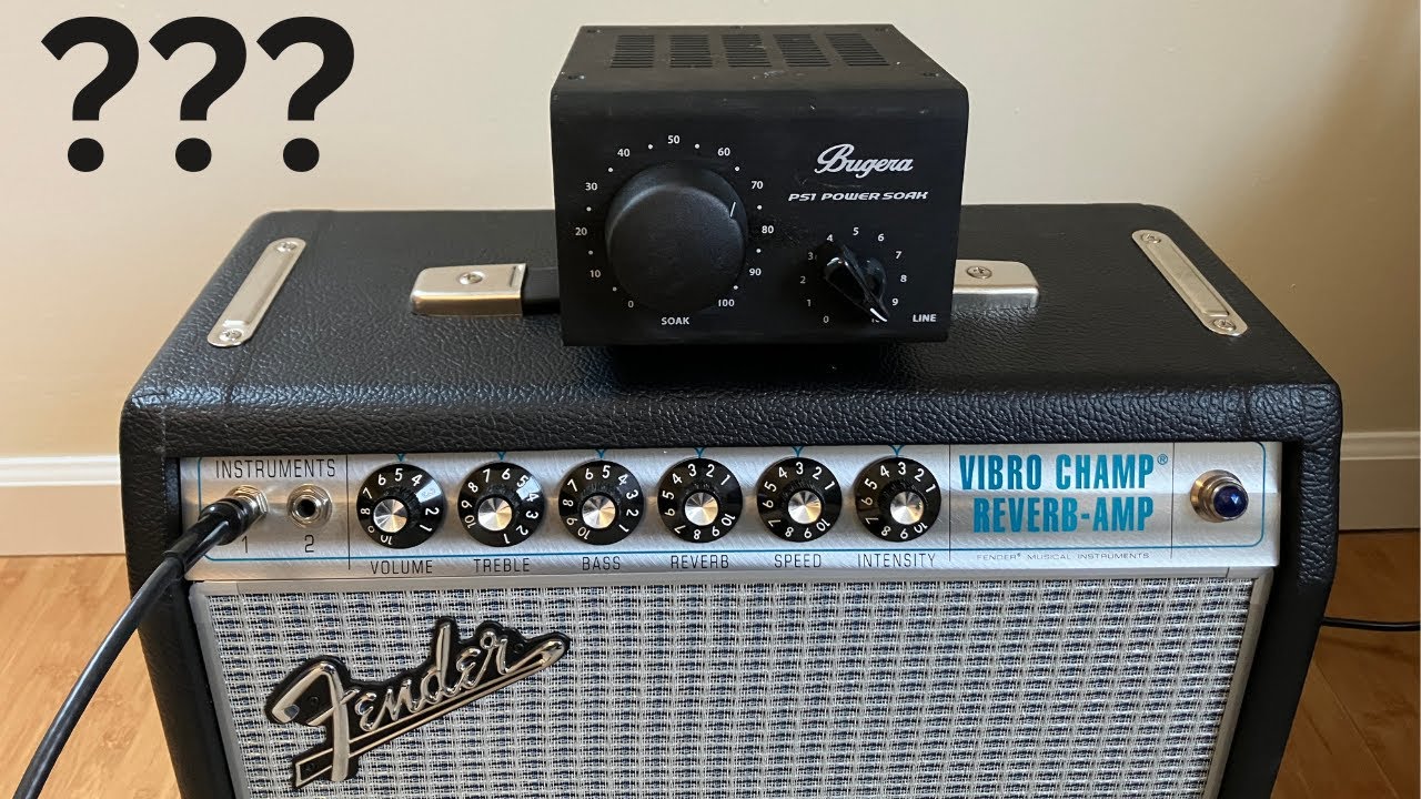 Хороши ли дешевые аттенюаторы для усилителей? (Bugera PS1 в Fender Vibro Champ Reverb)