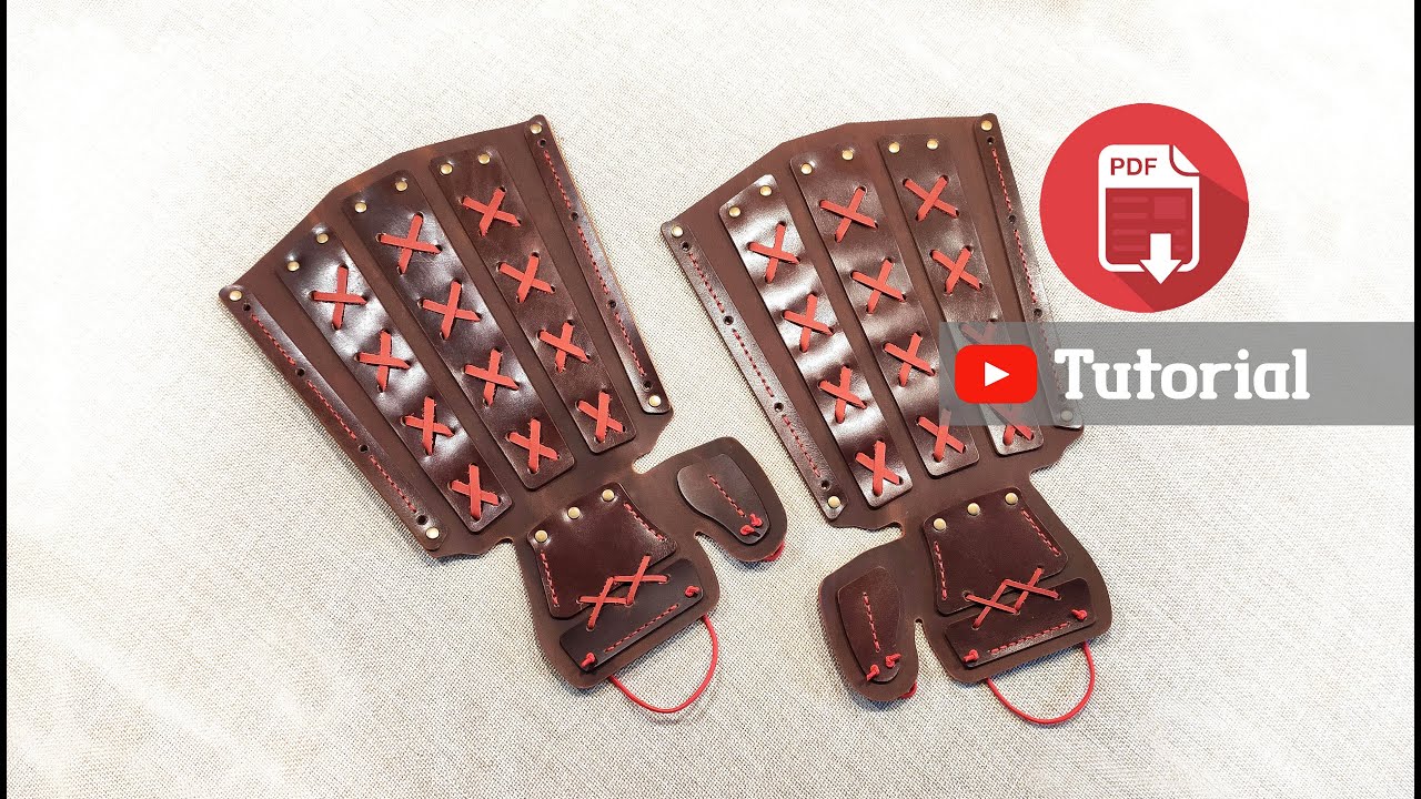 How to make leather armor - Pattern for Medieval Samurai Bracers / LARP / Cosplay /Samurai armor
