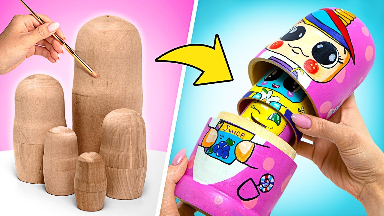 Colora e Personalizza la tua Matrioska Trasformandola in un Personaggio Unico! 🎨✨