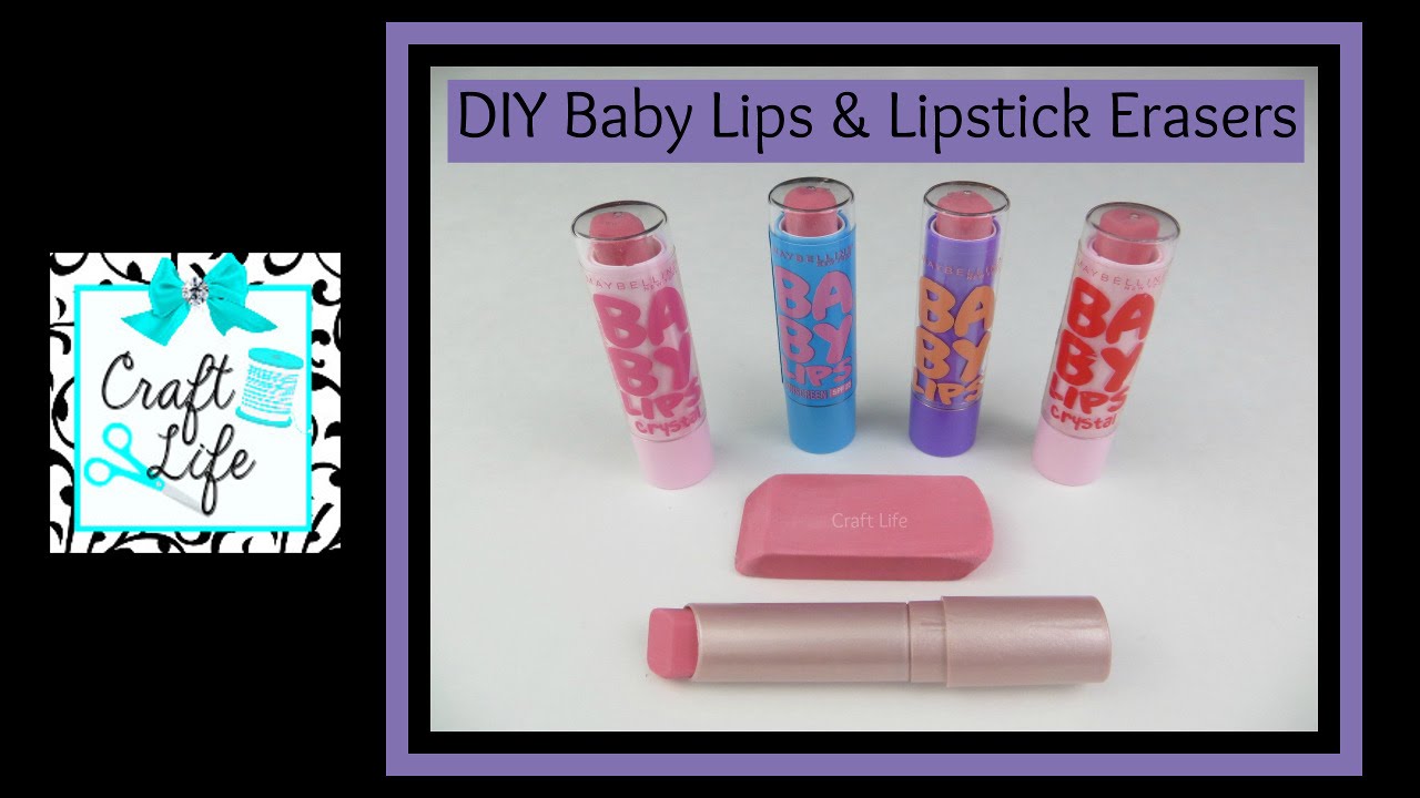 Craft Life ~ Jacy and Kacy DIY ~ Easy Baby Lips Lip Balm & Lipstick Eraser Tutorial
