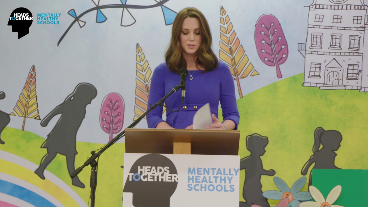 The Duchess of Cambridge speaks at the launch of mentally healthy schools