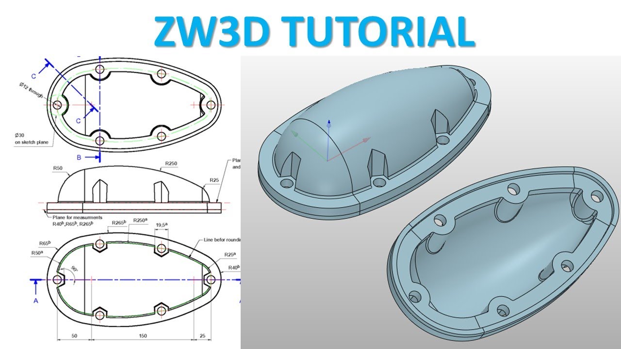 ZW3D Tutorial 20 | 3D Modeling Basic Design Beginners