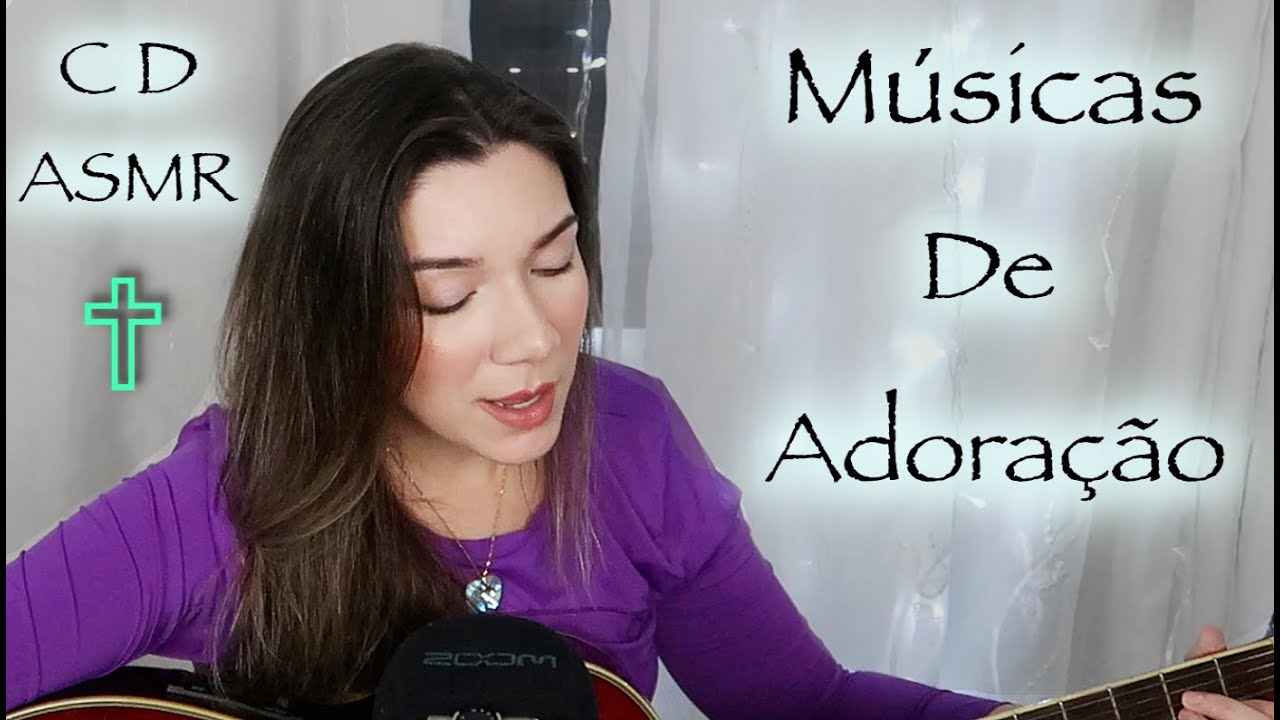 ASMR CD: EMBALANDO SEU SONO COM MÚSICAS DE ADORAÇÃO 🎼 CANTANDO BAIXINHO & DEDILHANDO VIOLÃO