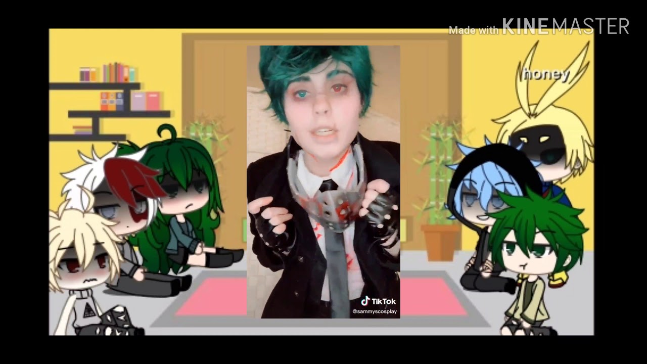 Bnba reacts to tik toks part 3 ( villan deku edition)