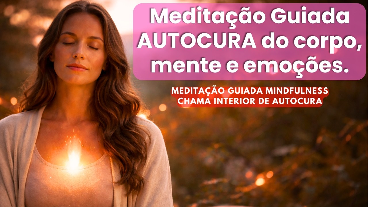 Meditação Guiada – AUTO CURA para o corpo, mente e emoções.  mindfulness Chama Interior de Autocura