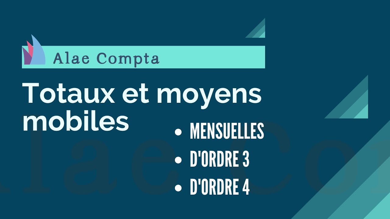 Gestion Budgétaire : Totaux et moyens mobiles (Cours avec exemple) en DARIJA