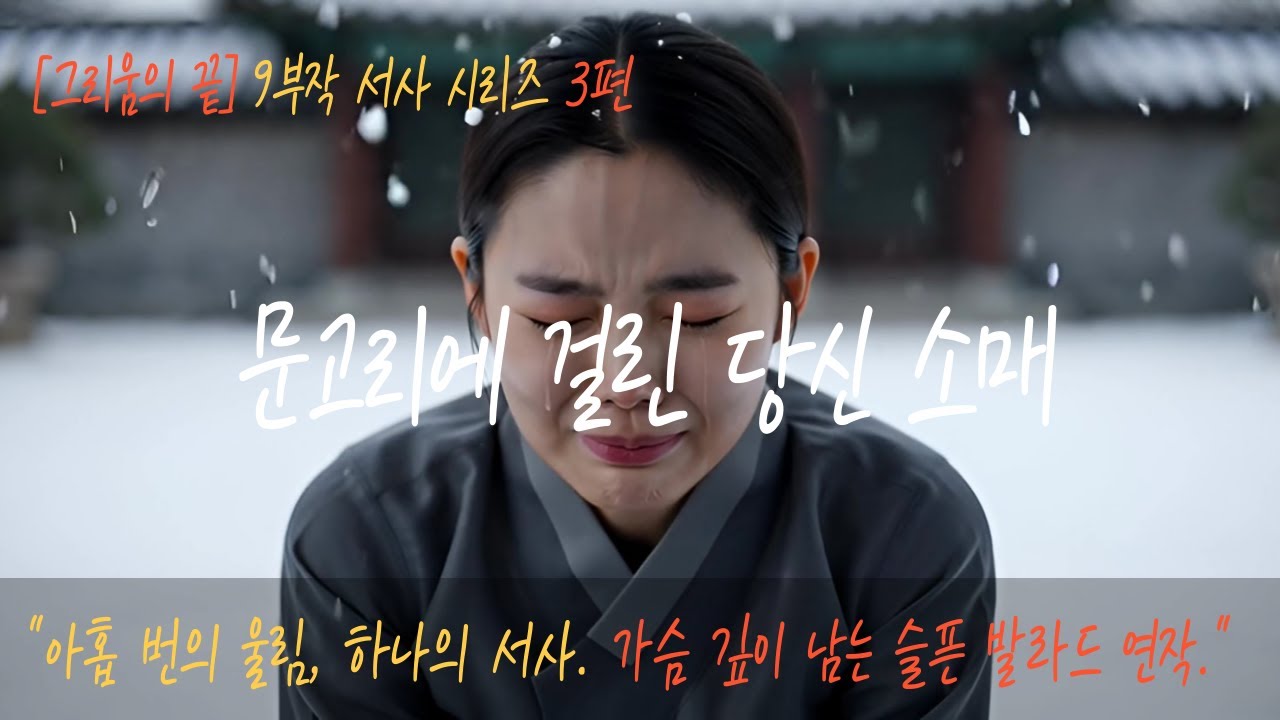 [K-Pop Ballad] 🎧 문고리에 걸린 당신 소매 🎵 [그리움의 끝] 9부작 사극풍 발라드 [3편] ❄️ 떠나간 자리에 남은 시린 흔적 🎬 AI Generated