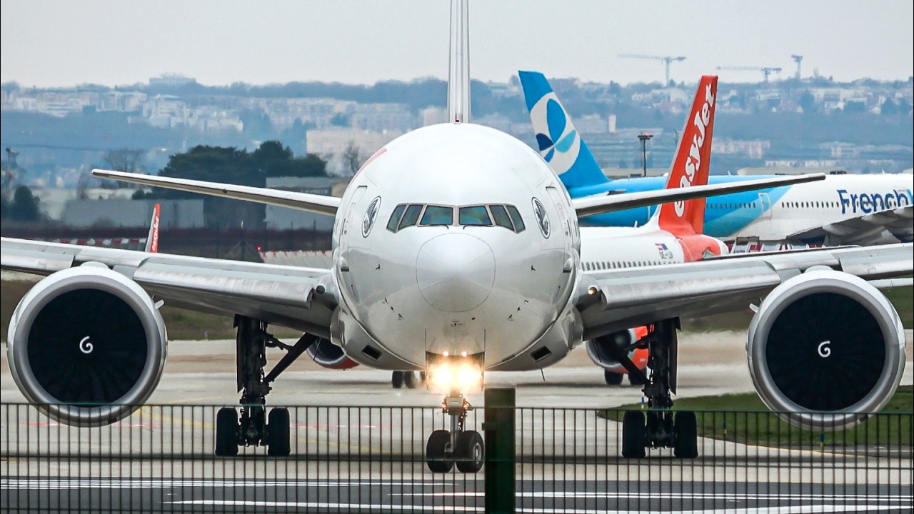 Plane spotting at Paris Orly Airport | Spool up A350, A330, B777, B737...