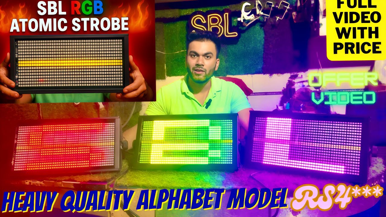 SBL 1000w RGB LED DESIGN STROBE LIGHT ALPHABET MODEL @RS 4***  | DJ Light | FULL VIDEO WITH PRICE