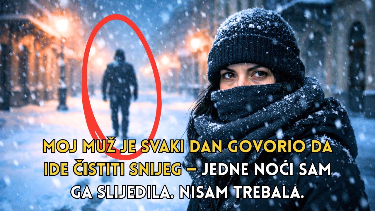 Moj muž je svaki dan govorio da ide čistiti snijeg — jedne noći sam ga slijedila. Nisam trebala.