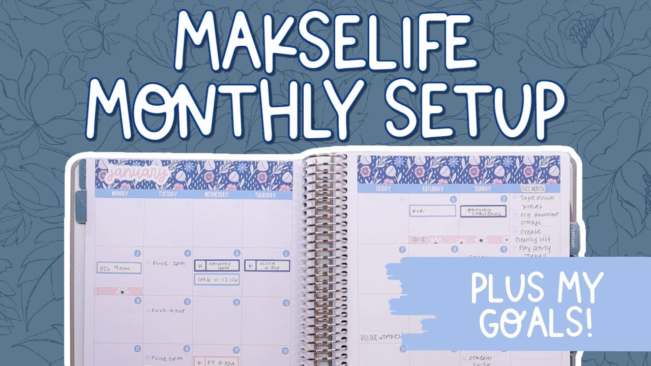 Makselife Planner Plan With Me | January 2022 + Goals