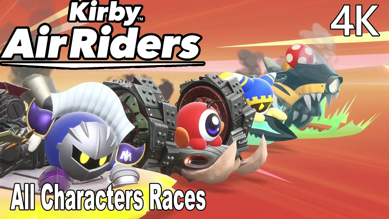 Kirby Air Riders All Characters Races 4K (Global Test Ride)