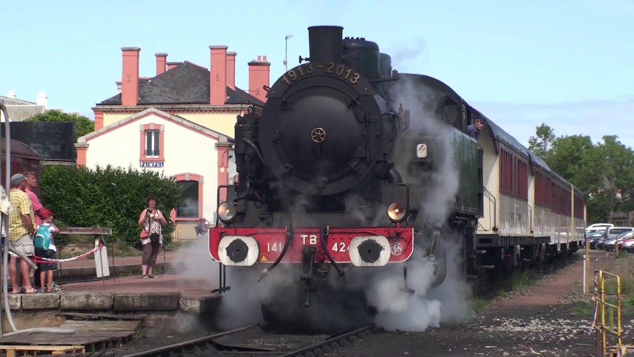 A BORD DE LA 141 TB 424 TRAIN VAPEUR DU TRIEUX PAIMPOL 2013