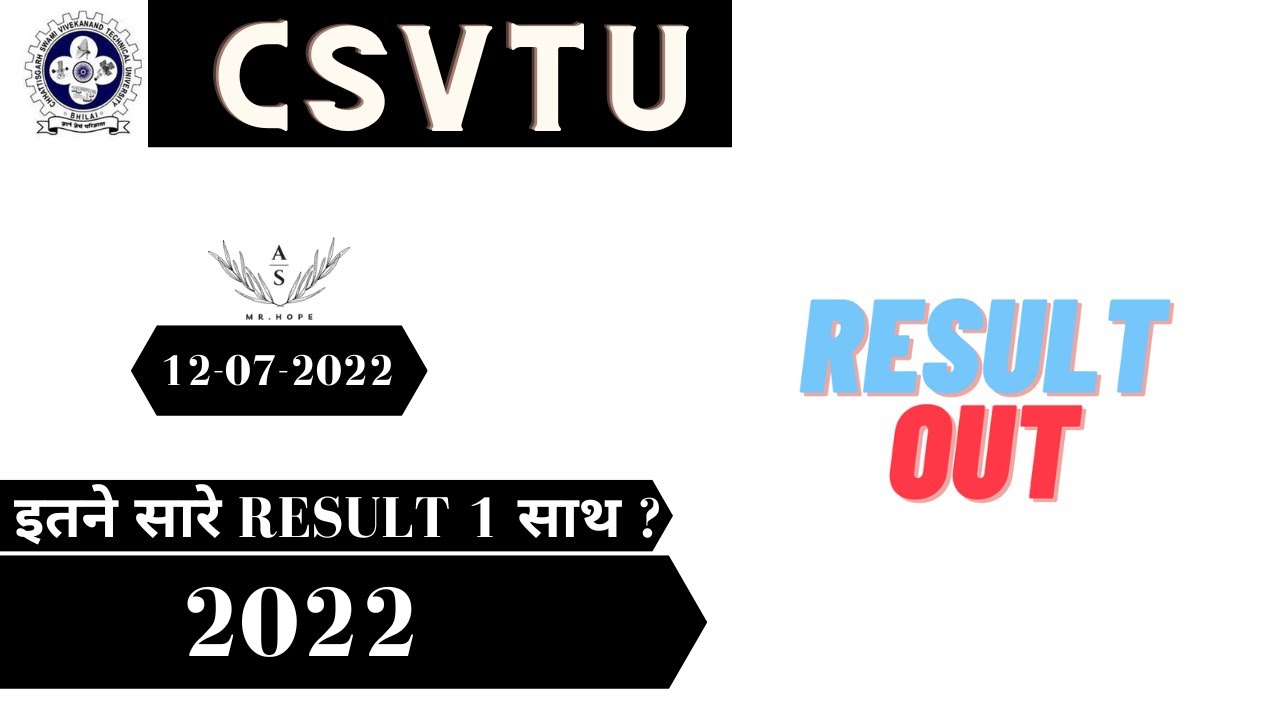 2021-इतने सारे RESULT 1 साथ ?| CSVTU